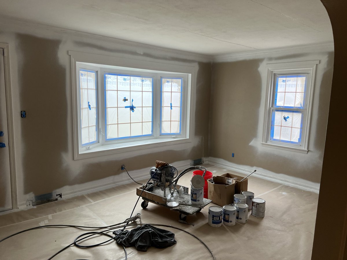IamDTP's tweet photo. Painting all trim and door to @SherwinWilliams pro classic satin https://t.co/6VAboqw6Et