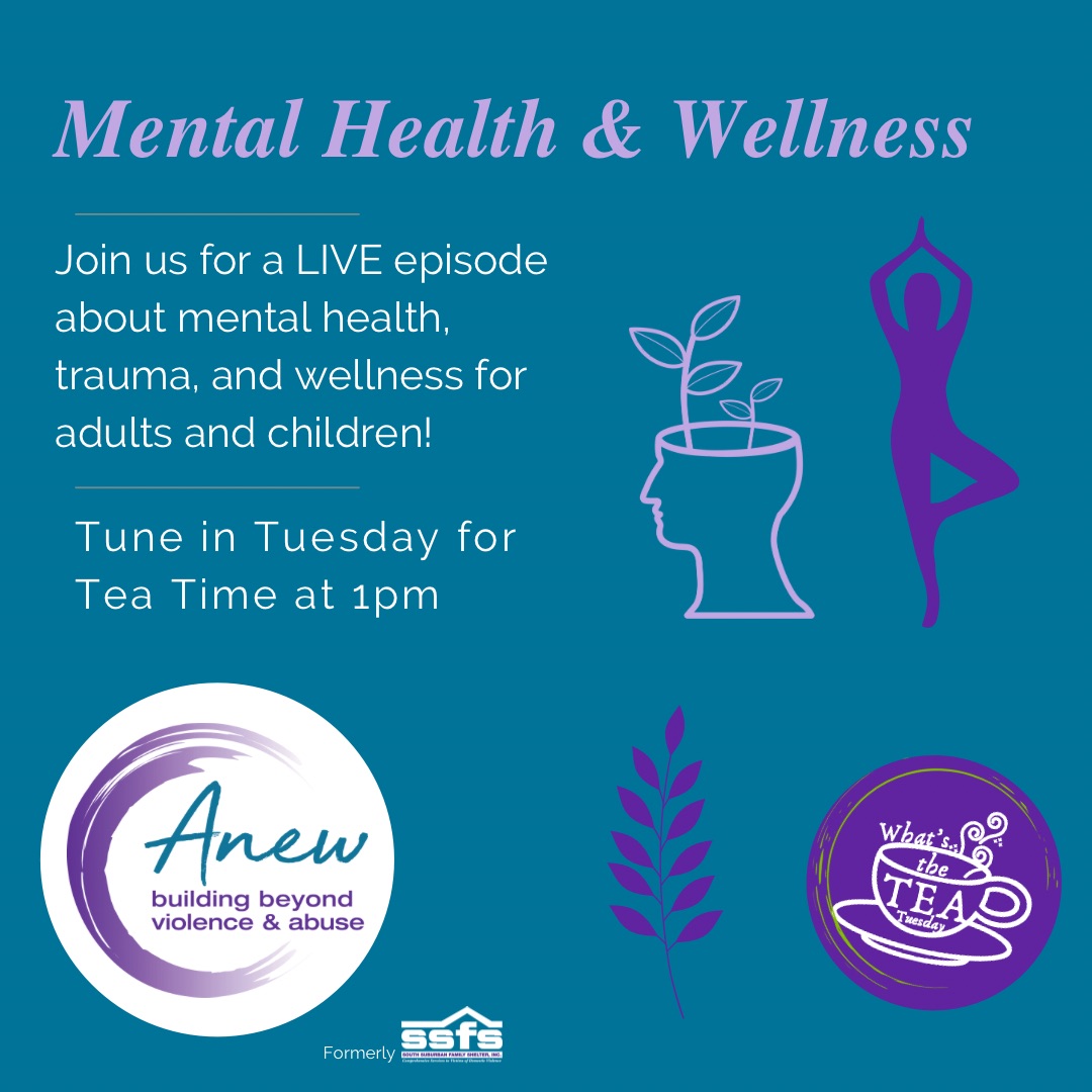 Anew_DV's tweet image. Join Angela and Elizabeth Smith, Tuesday, December 7th for another episode of Tea! Elizabeth works at Serendipity Yoga which focuses on yoga, mindfulness, and meditation. Join these ladies as they discuss mental health, trauma, and wellness as it relates to adults and children.