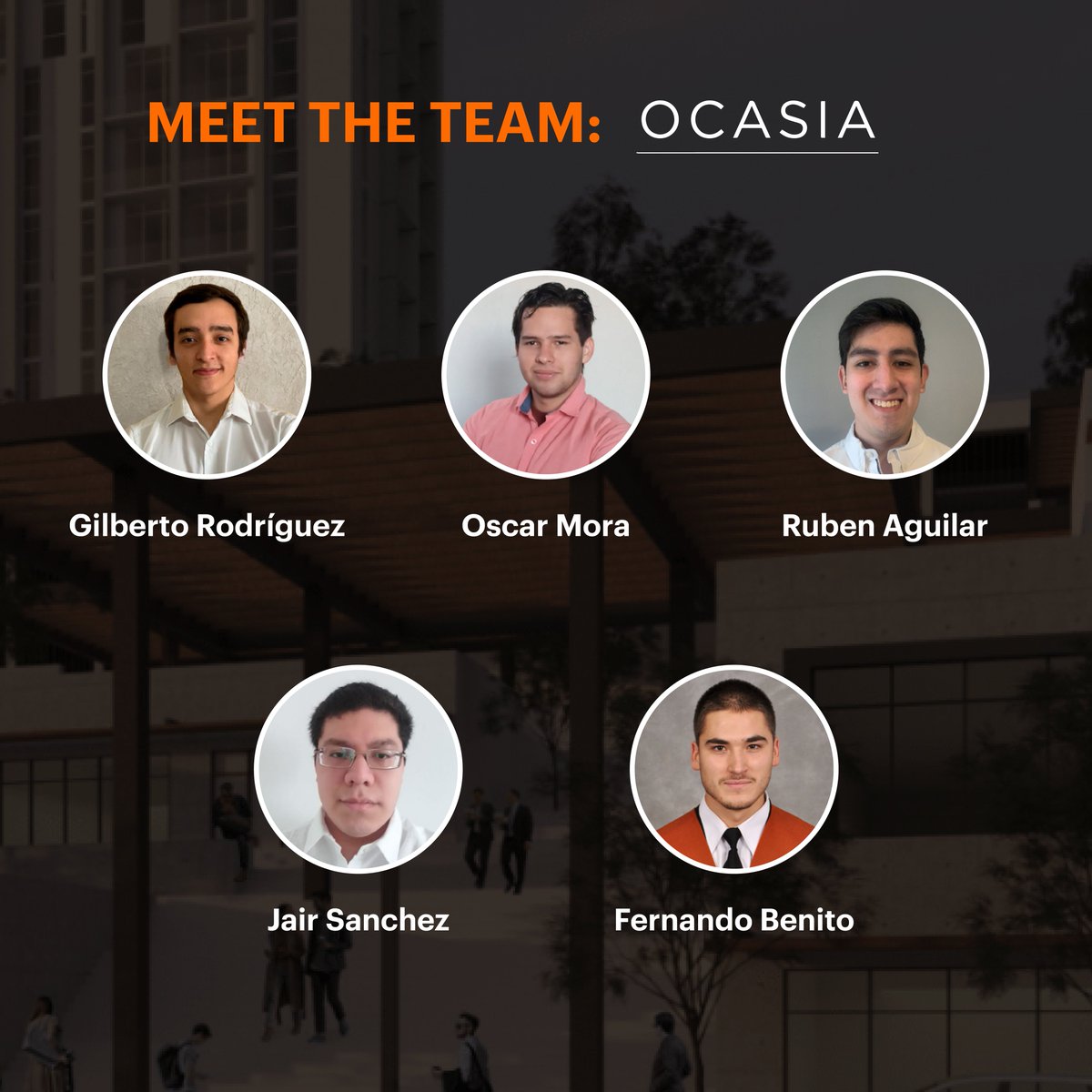 OrangeInv's tweet photo. ¡Te presentamos la Cátedra Orange XXVI!🍊

Felicidades al equipo “OCASIA” por obtener el primer lugar de la Cátedra Orange.🏆

#OrangeInvestments #CreateAmazing #Arquitectura #ProyectosInmobiliarios #TecdeMonterrey https://t.co/tVc5v88iit