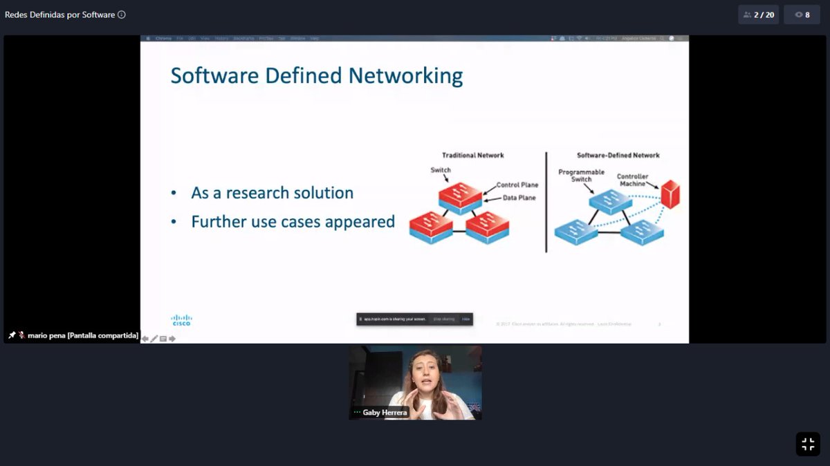 Csoftmty's tweet photo. Gaby Herrera de #Cisco expone en #CsoftITJobs sobre 'Redes definidas por Software'. https://t.co/eOlIMSMDfB
