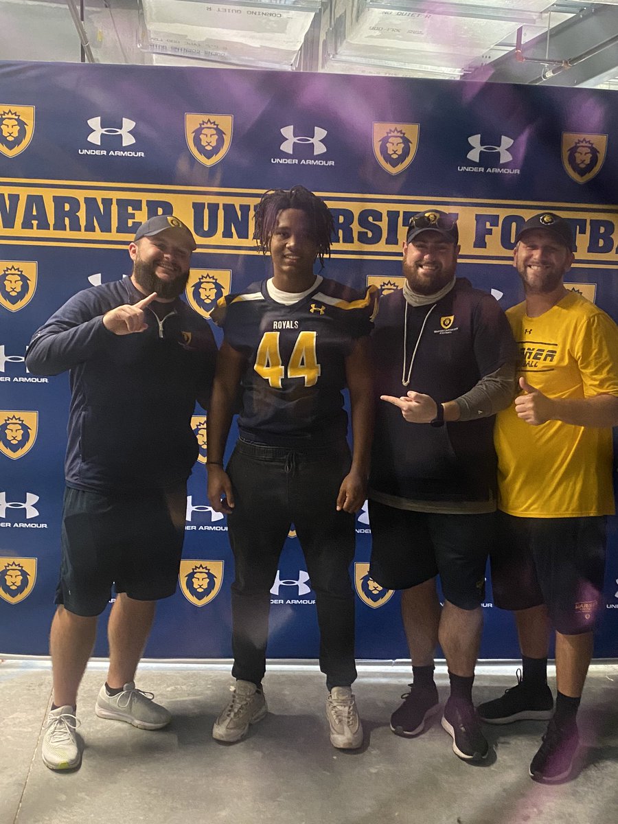 44james1's tweet photo. had a great time visiting at @WarnerU @RealCoach_Mast @coach_pi 💙💛 can’t wait to see what happens in the future https://t.co/hlkgnfqycf