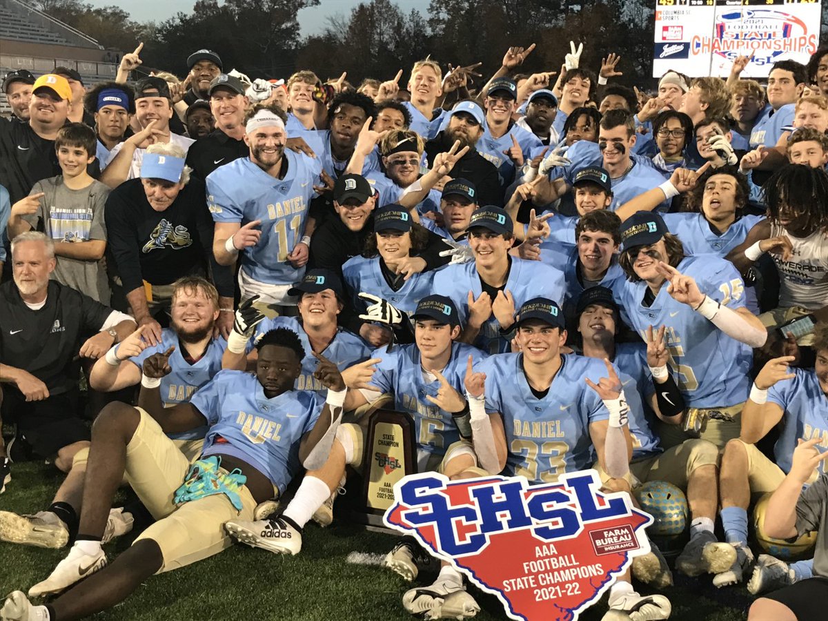 foxcarolinanews's tweet photo. Congratulations to Daniel High School football on winning back to back state championships! https://t.co/zYvO2Uxj6B