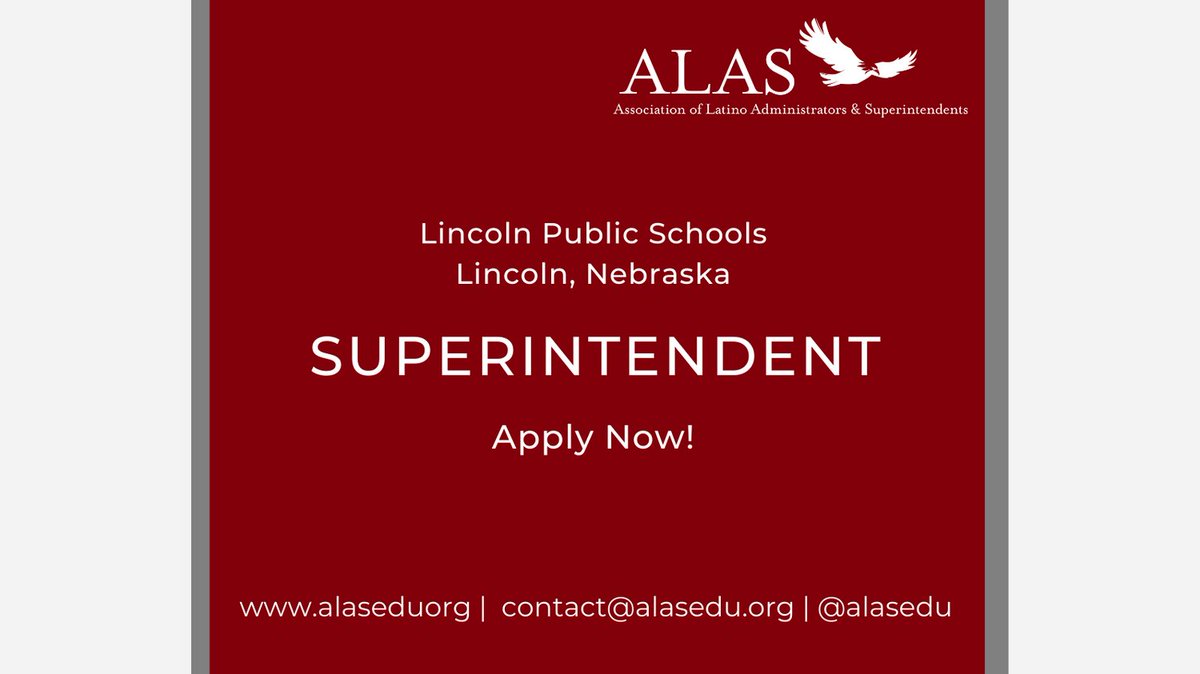 ALASEDU's tweet photo. Lincoln Public Schools located in Nebraska is Hiring! Apply now at: 

https://t.co/DFlj1rEjt3

@ALASEDU

#ALASJobPosting https://t.co/c4Bt82zOsi