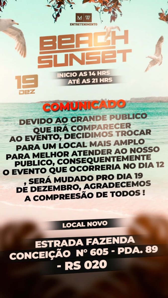 MWprodutora's tweet photo. Boa noite galera! Em todos os eventos priorizamos o bem estar de todo o nosso público,e pensando nisso,estamos com novo local e nova data para melhor atender aos nossos mais de 500 nomes na lista! Agradecemos a todos que estão nessa com a gente e pela compreensão! 🙏🏻🛫 https://t.co/HirxwpKhKW