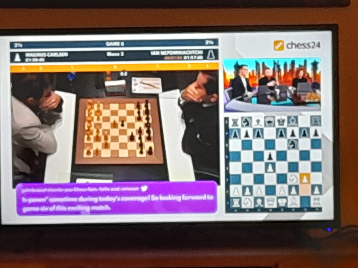SaschaSensei's tweet photo. #Feierabend #SchachWM #Chess24 https://t.co/rolHdKsyR4