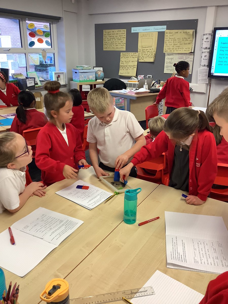 StPhilipsY5A's tweet photo. Magnets are so much fun, but today we learnt the science behind what causes some materials to be attracted to them. We learned about magnetic fields and how magnets attract and repel.
#teamstphilips #StPhilipsScienceY3 @teamstphilips https://t.co/XWYydmDBlb