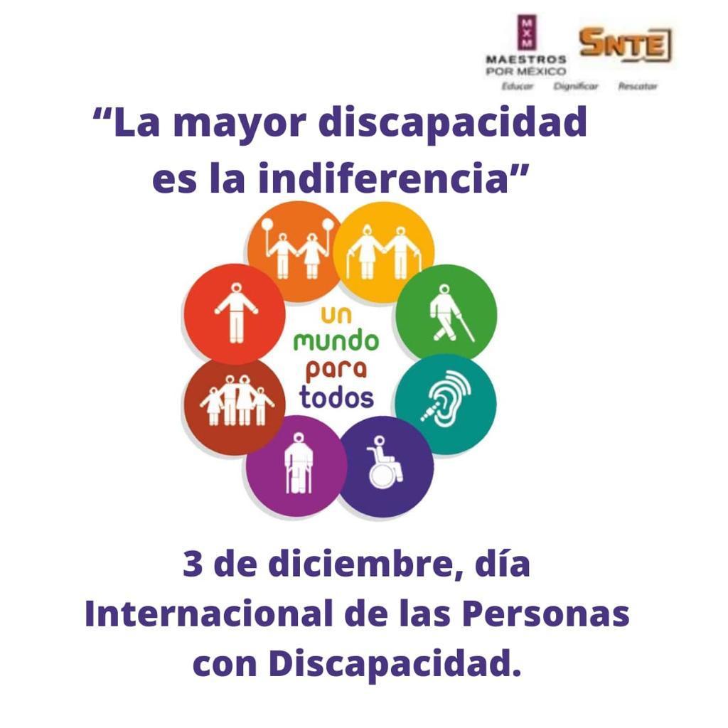 MxM_Puebla's tweet photo. Hoy en el #DiaInternacionalDiscapacidad
Decimos que : “La mayor discapacidad es la indiferencia” #3D2021 https://t.co/1b0Pbv0Kxi