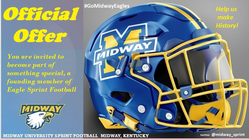 After a great talk with <a href="/midway_sprint/">Midway University Football Team</a> I am blessed to receive my first offer to Midway University!!!