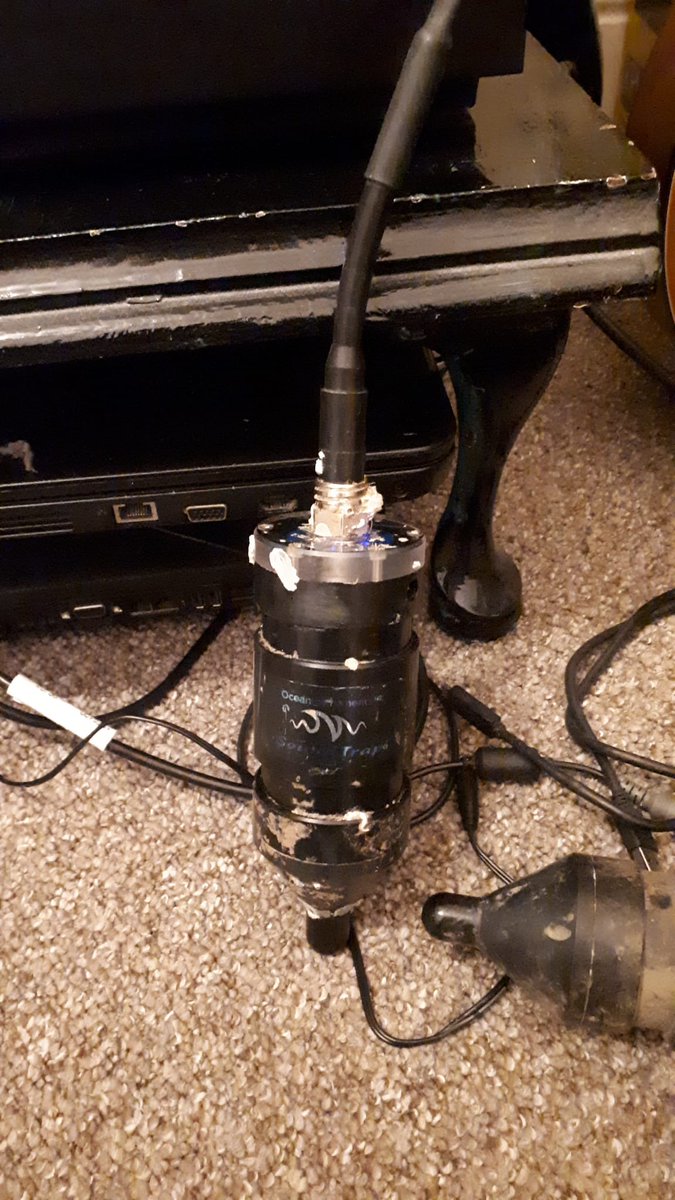PerBerggren1's tweet photo. One of our SoundTraps deployed &amp; lost in Nov 2019 was found on a local beach following storm Arwen. All intact after 26 months on the seafloor! @MSharpe_  scraped off the barnacles &amp; now downloading the data. Many thanks to Sarah Hawker &amp; @Sealdiver @newcastlemarine @SciencesNCL https://t.co/ergTAh9BUY