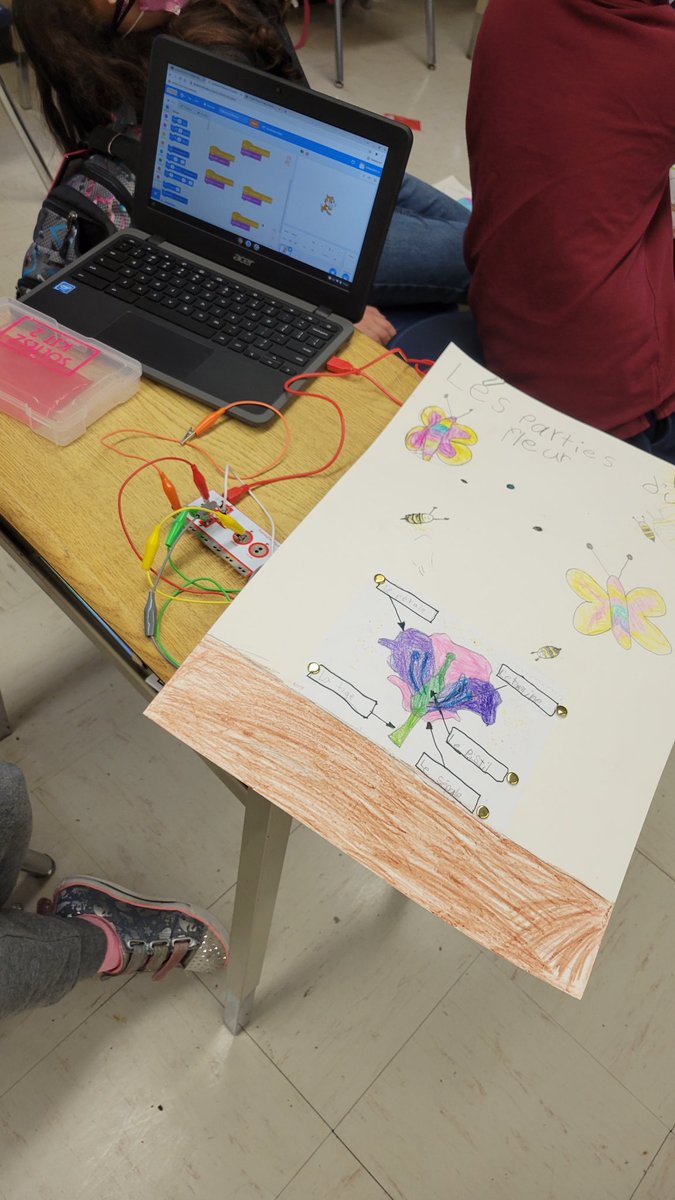 MmeSoltesz's tweet photo. It's always nice when your heart is so full on a Friday. So proud if these grade 2s and 3s! #coding #makeymakey https://t.co/9xNRYRC8Uu