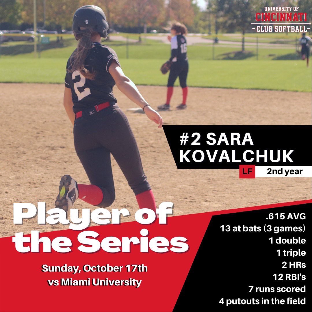 #Flashback to our games on 10/17 VS. Miami University 

Pitcher of the series: <a href="/aciarrocchi8/">Anastasia Ciarrocchi</a> 
Player of the series: <a href="/sara_kovalchuk/">Sara</a> 

🥎💯🔥