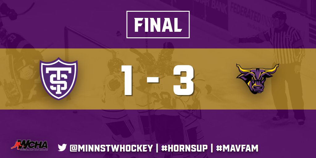 MinnStWHockey's tweet photo. That's a #Mavericks win! Highlighting today's game is @CharlottAkervik with two goals. The #Mavericks improve their record to 6-9-0 (2-9-0 WCHA).

The Mavericks will play tomorrow at 2:00 p.m. in St. Paul in the second game in the series versus the Tommies. 
#HornsUp | #MavFam https://t.co/0qiC8WkprP