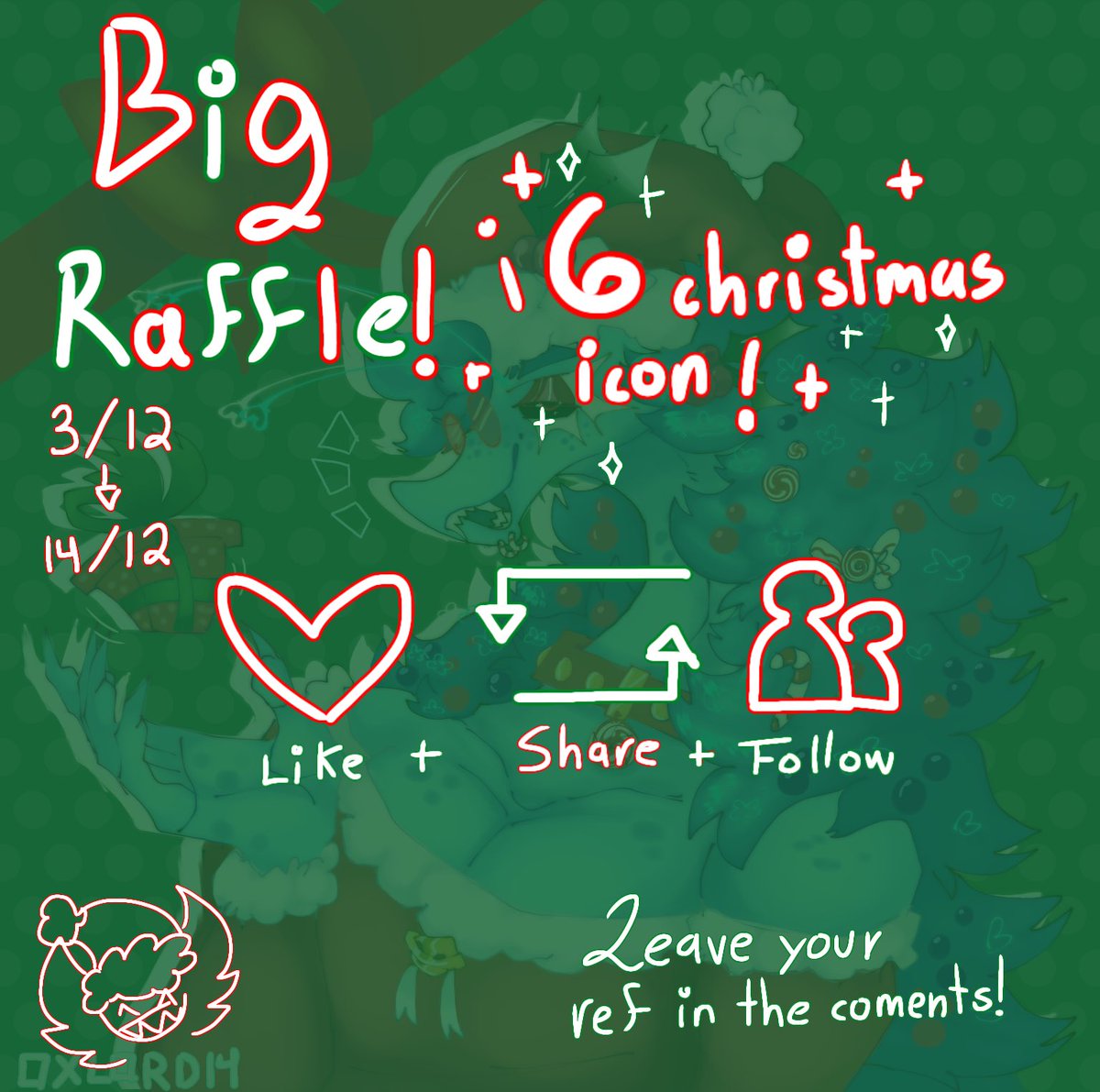 🎄¡SORTEO ÉPICO DE NAVIDAD!🎄

•¡Gracias por los 500! Próximo a los 600!
Haré un gran sorteo de 6 icon para estas épocas decembrinas!
Del 3 hasta al 14 de diciembre.

❤️+🔁+👤

Deja tu referencia en los comentarios y todo lo que desees que tenga, y estas dentro!