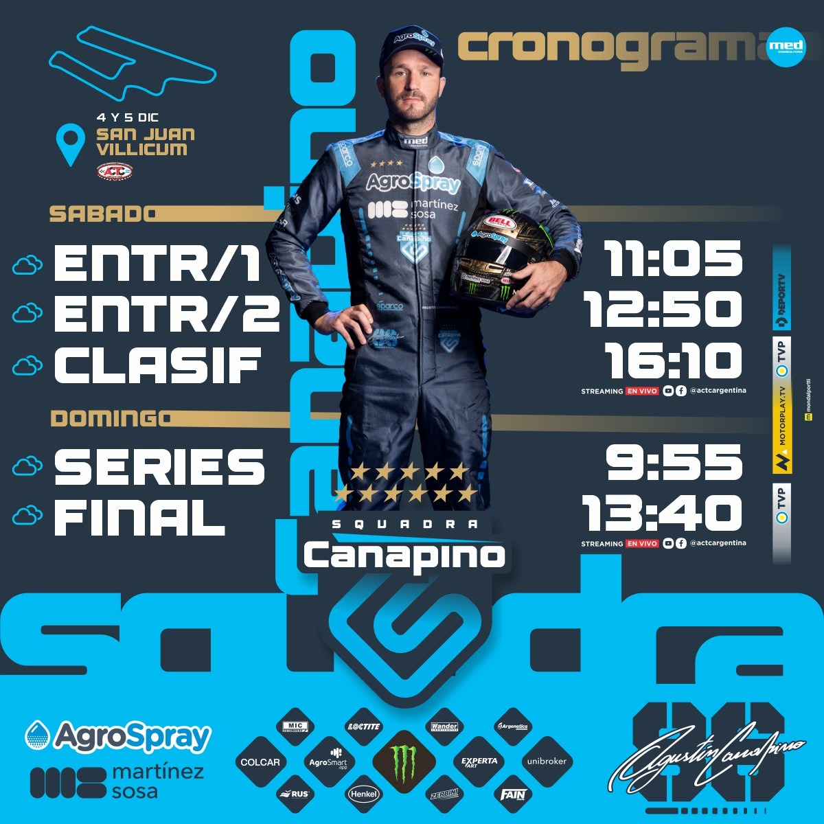 Los horarios para la definición del campeonato 🕐 <a href="/AgustinCanapino/">Agustín Canapino 🇦🇷</a> #TCenSanJuan