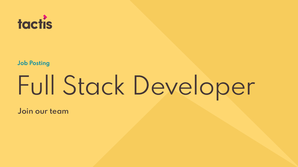 tactis_llc's tweet photo. WE’D LIKE TO MEET YOU
Tactis is looking to add a Full Stack Developer to its experience delivery team.

https://t.co/PMfaONJWBA

Follow us on:
 
LinkedIn:
https://t.co/Nr0z8J03O0
Facebook: https://t.co/FHKAqjFd4f https://t.co/BTiHeiHlp5
