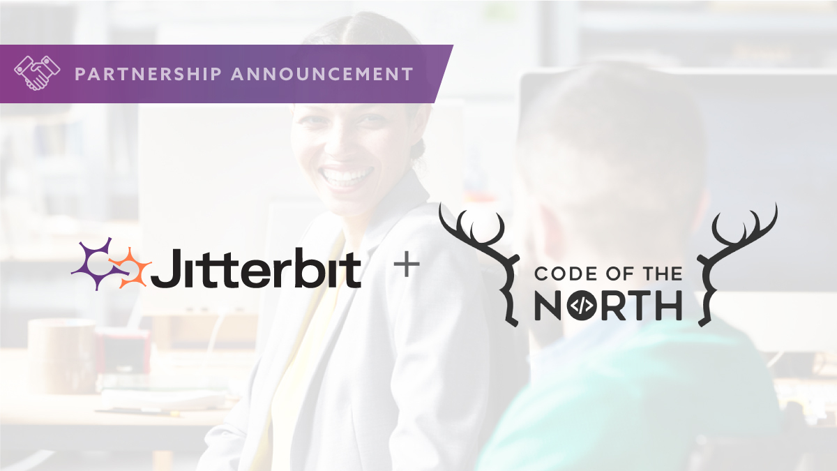 jitterbit's tweet photo. Jitterbit is excited to announce our partnership with @CodeOfTheNorth! Code of the North optimizes, integrates, migrates, tests and supports #Netsuite transactions, so your team can keep ordering and fulfillment on the right path. Onward together! https://t.co/ozRA7M8tdX https://t.co/ZqEZVsfw0x