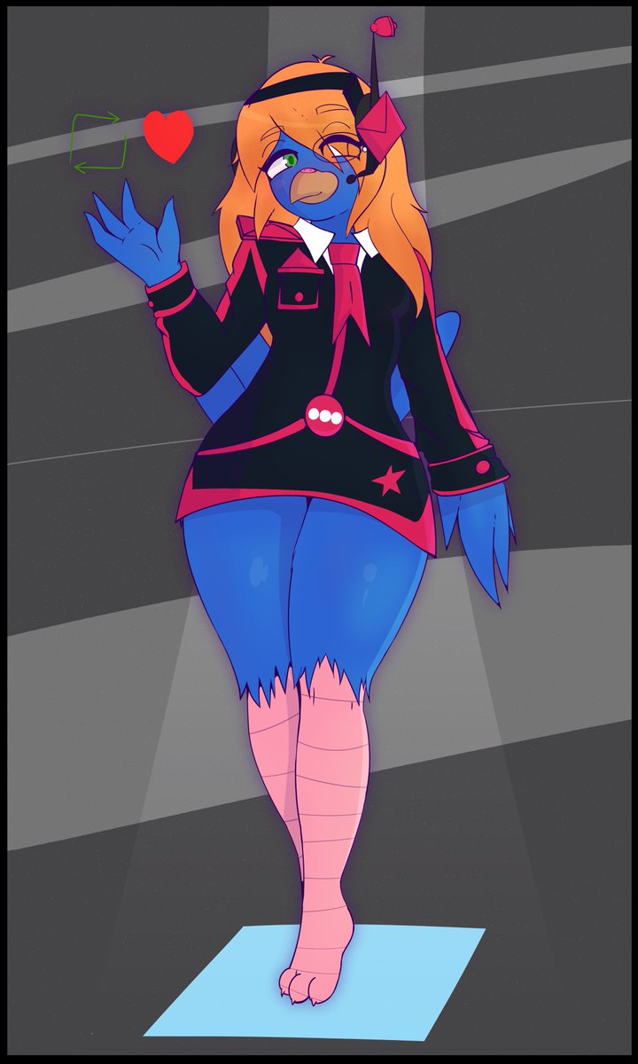ReshawnStar's tweet photo. Here is a bird girl in cosplay look at Blu (@BluStar64) 
go👀
Context saw an outfit of a Twitter-Bird girl in this outfit so I tossed it on blu without hesitation cute isn't she? https://t.co/TA2XsH4wr7