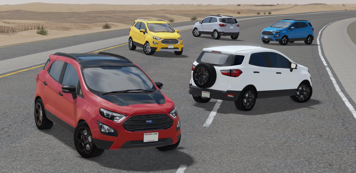 2018 Ford EcoSport for #GreenvilleV1

Available in multiple trims - S, SE, Titanium, and SES.

#RobloxDev #ROBLOX #Blender3D