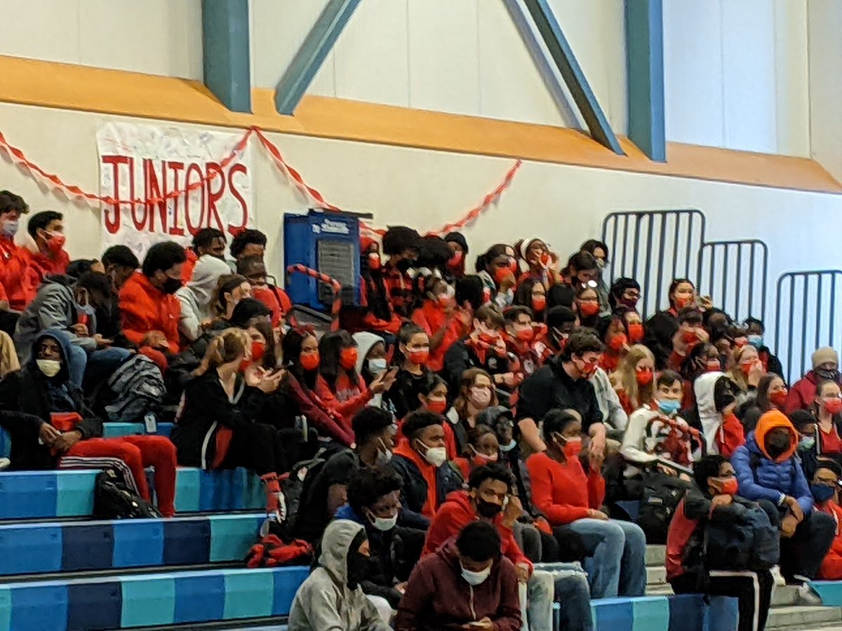FoxboroughRCS's tweet photo. Showing off that #FalconPride! Our high school scholars are wrapping up a fun spirit week with a pep rally! #WeAreFRCS @FoxboroughRCS @LuisSoriaFRCS @FRCS2022 https://t.co/JLLJMIHdNu