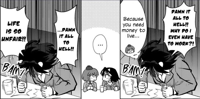 This is my favourite interaction from that silly OL AU comic in Alternative Facts in Eastern Utopia. 