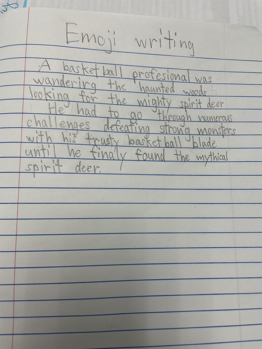 nikkibraddick's tweet photo. Fun Friday with Emoji writing @CMohning @Dean_CFISD https://t.co/vILfnhIDNn