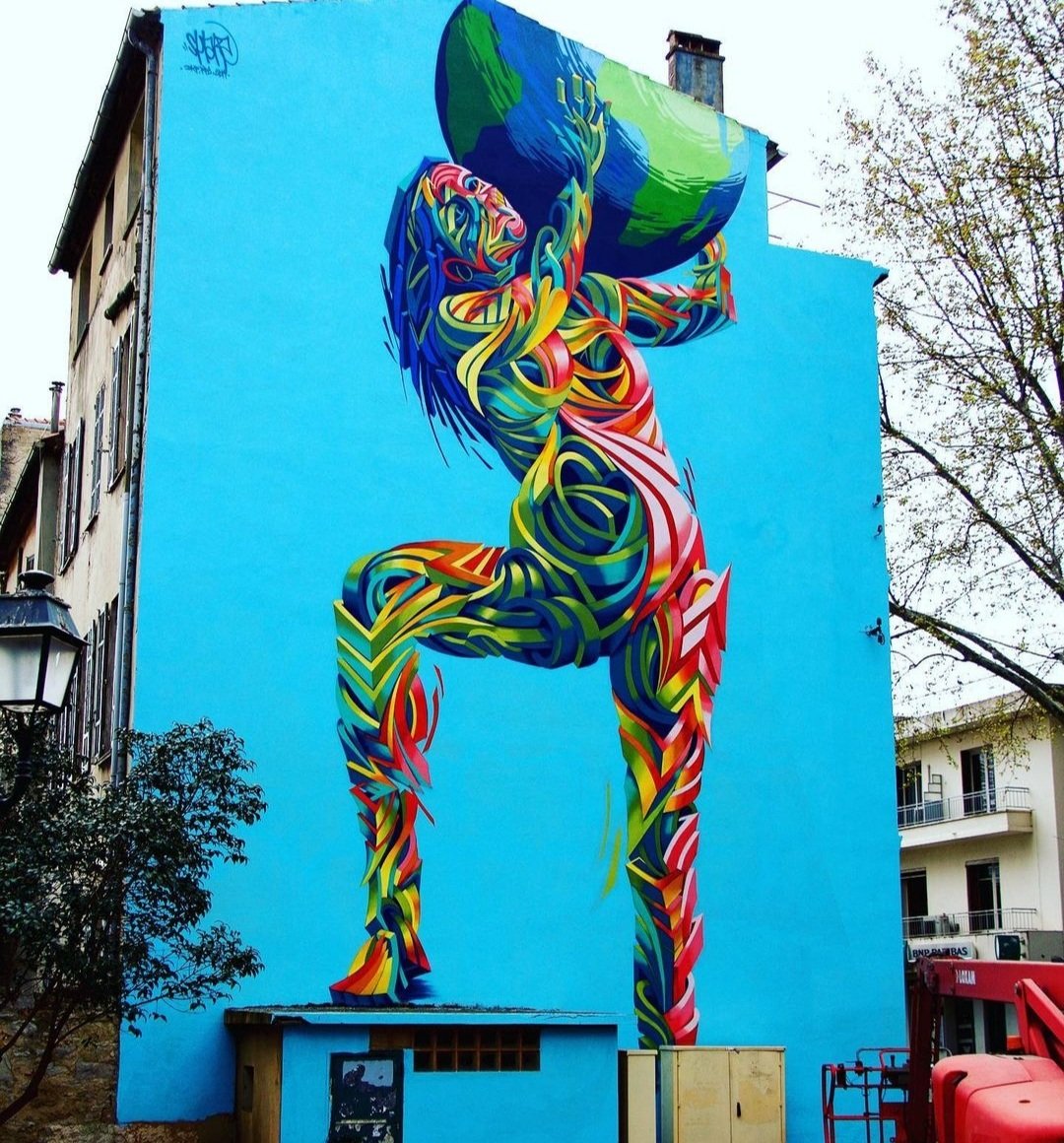 MolinaStreetArt's tweet photo. 'La femme qui porte le monde' by French Shaka for Graphik Art in La-Seine-sur-Mer, France (2021) #shaka #graphikart #laseinesurmerstreetart #streetart #lamolinastreetart 📷 via artist https://t.co/Sxnt3I1hpJ https://t.co/vYbQGG0Mcm