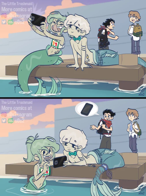 Selfie part 2 🐠📱
#thelittletrashmaid #trashmaid #mermaid #savetheplanet 
Sorry for the delay, the comic will be back on it's regular schedule now 