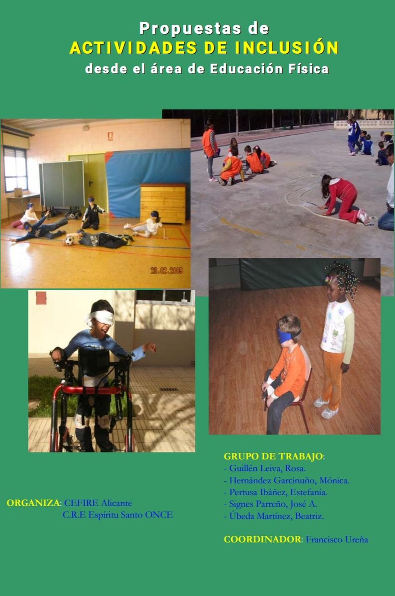 EFisicaIntegral's tweet photo. RECURSO📂: Hoy, #DiaInternacionalDiscapacidad, comparto esta excelente propuesta de actividades de inclusión en el área de Educación Física 🔝 
https://t.co/jpjXxThDre https://t.co/opNwr2uQzS