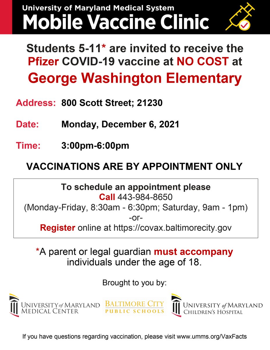 #HappyFriday, District 10 neighbors — we’re back after last week’s Thanksgiving holiday with the #WeeklyRecap and a #vaccine💉 clinic to share. Info below! 👇🏾

FREE Pfizer COVID-19 Vaccine Clinic for children 5-11yo @ George Washington ES (800 Scott St.) MONDAY Dec. 6, 3–6PM