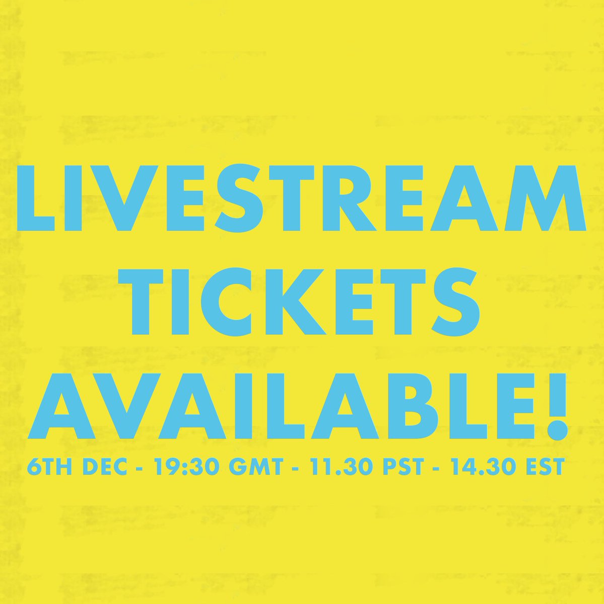 If you’d like to watch the show, but can’t make it in person, we have a livestream option available for our Monday 6th December show at @tomvenue . Don’t worry if you can’t make showtime, you’ll be able to watch it for 48 hours after your purchase a ticket.