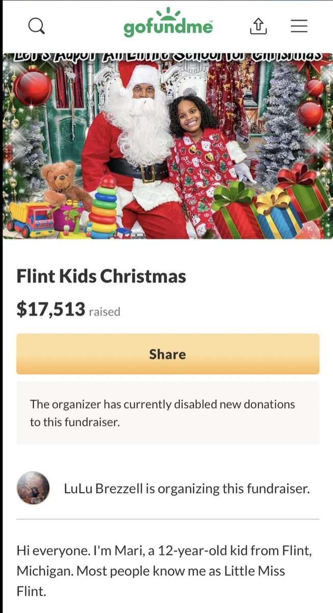 LittleMissFlint's tweet photo. Two years ago when we adopted an entire school vs this year. We are so behind in fundraising this year, and the need in my community this Christmas is bigger than ever. 

Please help me bring Christmas to Flint kids this year. 

https://t.co/PLe3DsUkBX https://t.co/Qnl2zbZ61Z