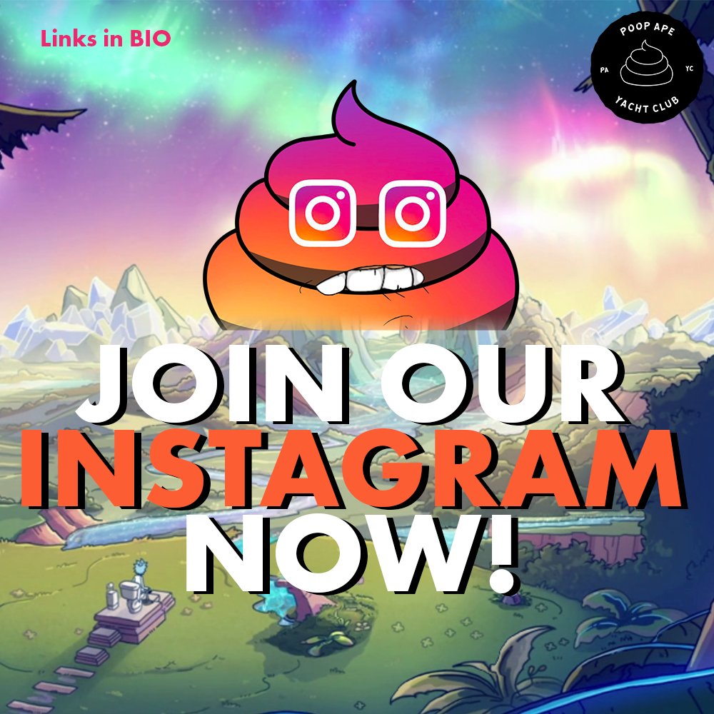 apepoopclub's tweet photo. Join our instagram @poopapeyachtclub you are gonna Sh!t yourself 💩

#nft #NFTCommunity #Ethereum #digitalart #nftcollectors #BoredApeYachtClub #instagram https://t.co/SXEeTsJYhp