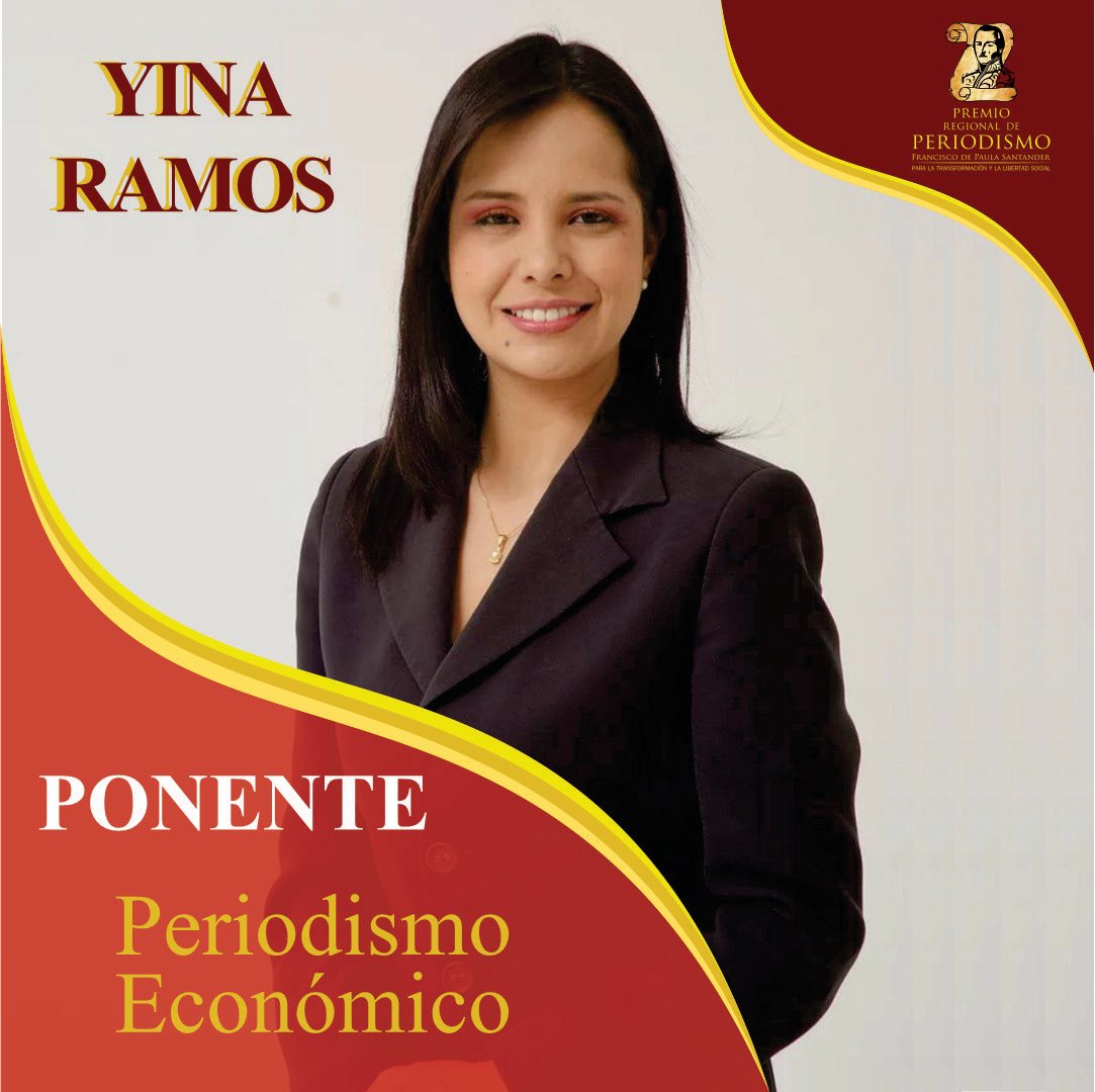 PremioRegional's tweet photo. Yina Ramos, comunicadora social, Especialista en Economía de la Universidad de los Andes, es la encargada de profundizar un poco más en este importante tema 
El Periodismo Económico

#premioregionaldeperiodismo2021
#Periodismo
#UFPSO
#Ocaña 
#nortedesantanderysantander https://t.co/R6IBTp8oZP