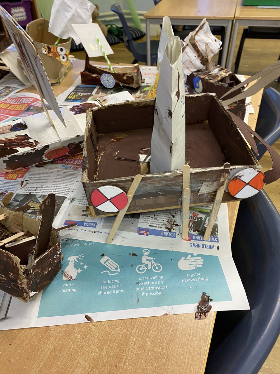Apple class are getting there with their DT project. Anglo Saxon long boats are looking amazing. All their hard work is paying off. I can’t wait to see the finished product! Have a great weekend 🍎<a href="/GreenwaysPri/">Greenways Primary</a>  #determination