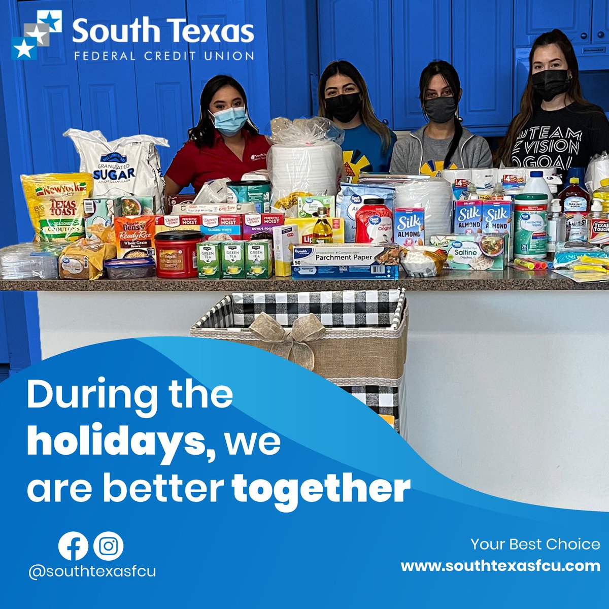 SouthTexasFCU's tweet photo. We want to thank @AuroraHouseTX 🏘 for inviting us to support this great foundation 🤝.
Thank you to our STCU staff and members 👍, with your help we were able to donate over 100 items during our week long food drive 🙌👊✨.
#STFCU #YourBestChoice https://t.co/EfXeitxico