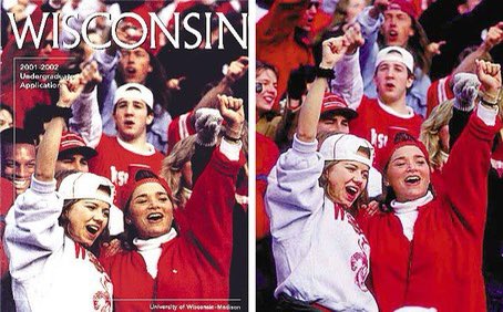 MrRdgrsNghbrhd's tweet photo. Never forget the time that UW Madison photoshopped “diversity” into their application #BadgerHateWeek https://t.co/F4n7RVE1Zf