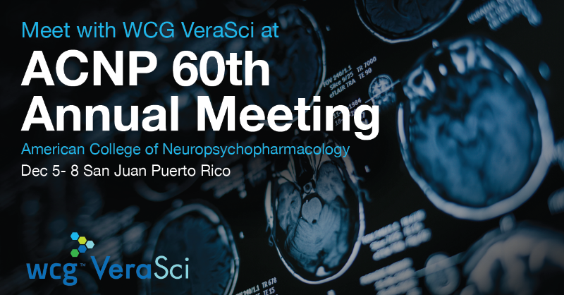 _VeraSci's tweet photo. ACNP is in Puerto Rico this year! Plus, for anyone who can’t travel to attend, they also offer virtual options. The WCG VeraSci team wants to meet with you during this time to discuss how we can support your upcoming #drugdevelopment #clinicaltrials.