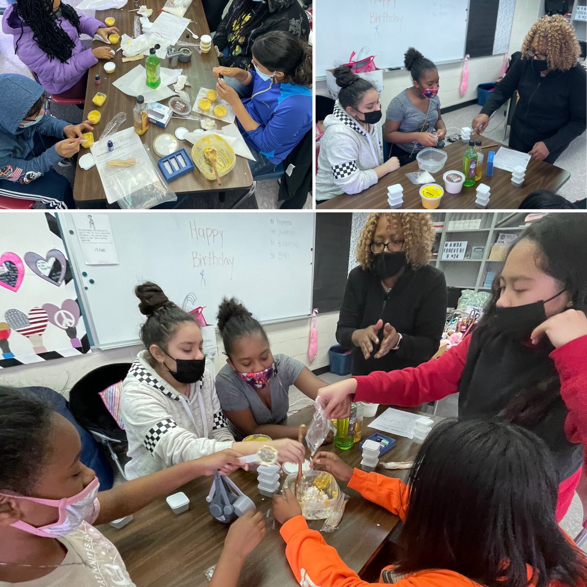 FPMS_D91's tweet photo. This month marks the 50th Anniversary of the "Oregon Trail"! Some 7th graders are attempting to navigate the trail, while others are learning how to make useful supplies like homeade lotion! #D91Learns #WeareFPD91 #FPD91proud #D91Connects #TheOregonTrail #togetherwelearn https://t.co/lofAmpZkCG