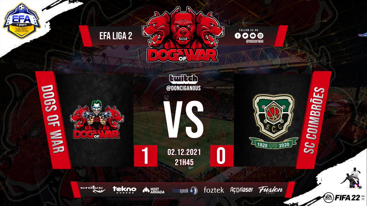DogsofWar_clan's tweet photo. Depois de ganhar no primeiro jogo, os nossos Dogs perdem o segundo jogo devido a uma exibição coletiva menos conseguida.

Agradecemos o apoio de todos!

#HOSTARMADA #FUSIONPRINT #STRIKE #TEKNOCURSO #FOZTECK #TEAMSPEAK #AÇORLASER #GODOGS #SCCOIMBRÕES #TXTGAZADA #EFAPORTUGAL https://t.co/whjnglxCLf
