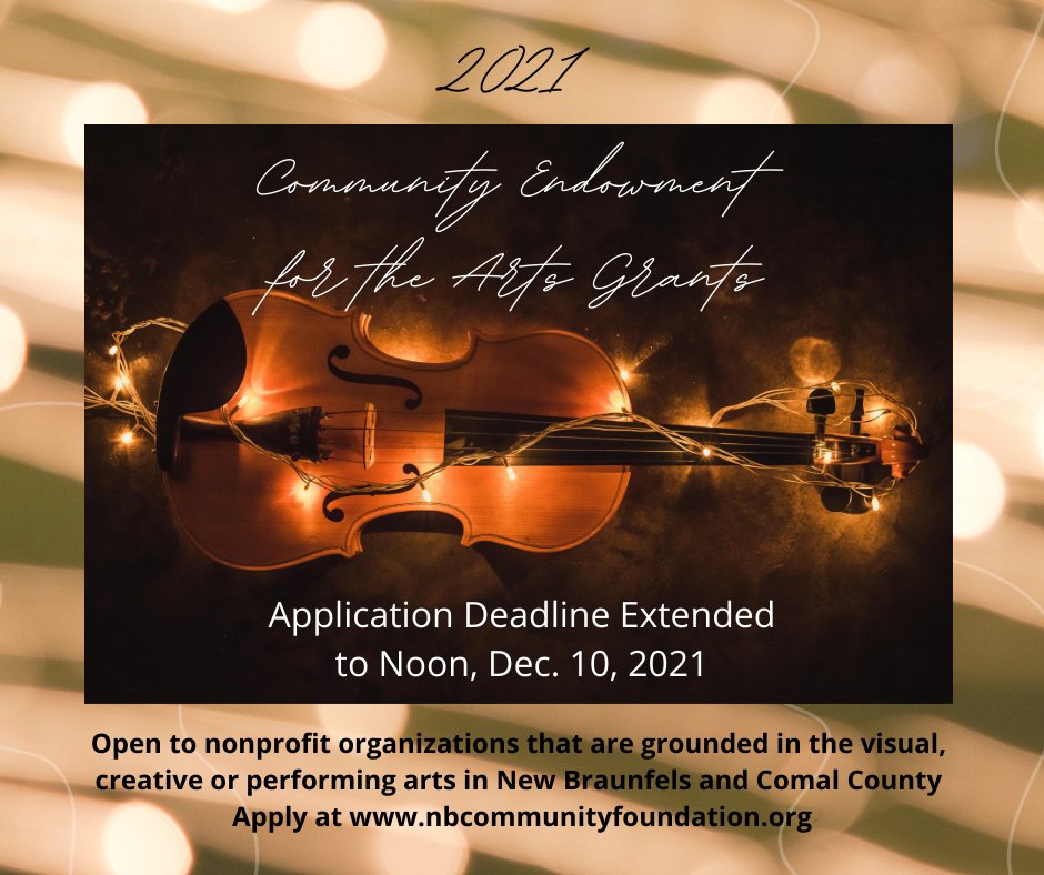 NBCommunityFoun's tweet photo. Arts nonprofits - Grant deadline extended to Dec. 10!
Apply Today
https://t.co/zKYW9Ng9uJ https://t.co/BWXRxH9aBB