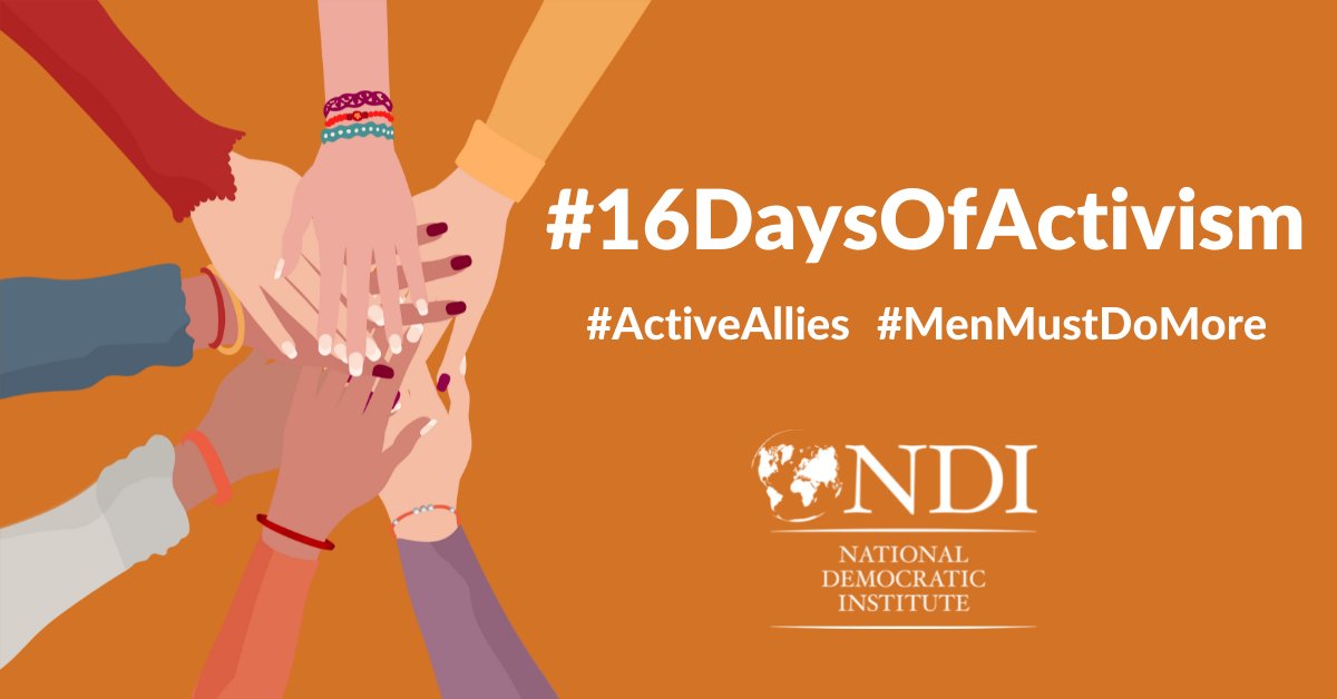 NDIWomen's tweet photo. Day 🔟

This year for #16DaysOfActivism,  reaffirm our call to action that, #MenMustDoMore and join @NDI as #ActiveAllies against VAW

🖐️Don't be an "Onlinestander" when you see VAW
✖️Say No to Manels
💭Reflect, Take Stock, and Act

#AliadosProactivos #AlliésActifs حلفاء فاعلون# https://t.co/q72t1JP6cu