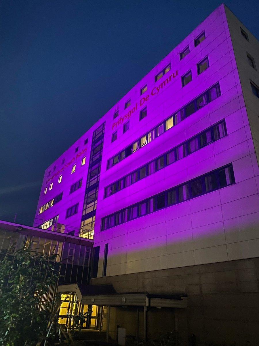 Buildings at our Cardiff and Treforest Campuses are lit in purple this evening to mark International Day of Persons with Disabilities

#PurpleLightUp