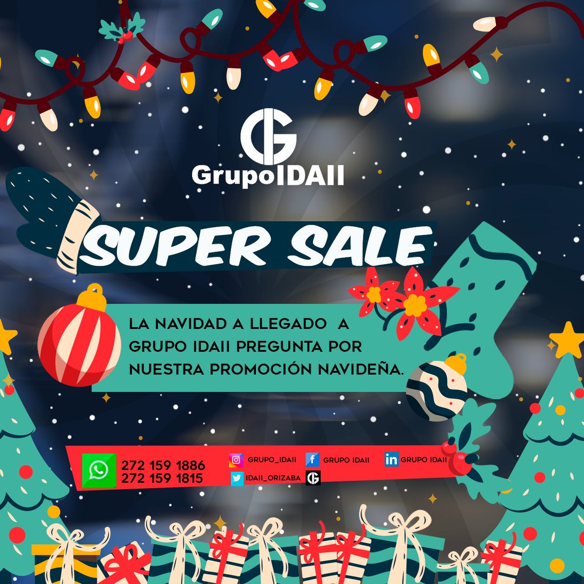 🎄☃No pidas posada‼️
✨ Mejor pide tu descuento navideño con Grupo IDAII 🎄☃

Pide mas información al ☎ 272 222 84 45 ☎ 

#grupoidaii #EsaNoLaEstudie #MisGanasDeAprender #CompartiendoExperiencias #descuentos #Promociones #regalos #navidad #posadas2021 #Diciembre