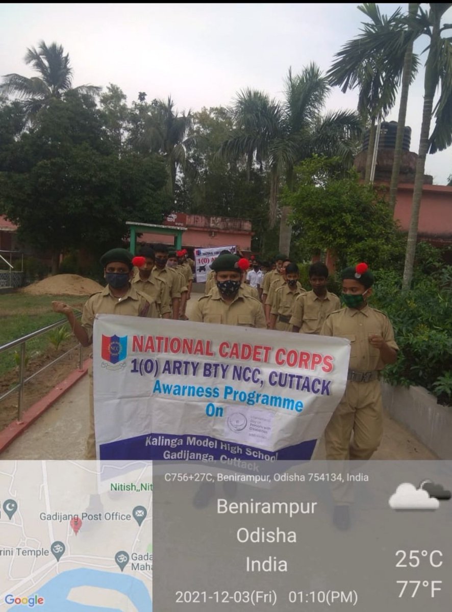 OneODArtyBtyNCC's tweet photo. #INTERNATIONALDAYOFDISABLEDPERSON was observed by Govt High School, Gadijung under #1ODArtyBtyNCC #NCCCuttackGroup on 03 Dec 2021. An awareness really was organized on the occasion.
@HQ_DG_NCC
 @kalinga_sagar
 @utkalpride
 @DHE_Odisha https://t.co/mJtGbQpEeP