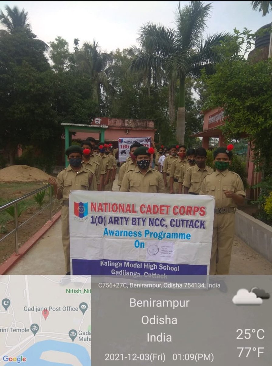 OneODArtyBtyNCC's tweet photo. #INTERNATIONALDAYOFDISABLEDPERSON was observed by Govt High School, Gadijung under #1ODArtyBtyNCC #NCCCuttackGroup on 03 Dec 2021. An awareness really was organized on the occasion.
@HQ_DG_NCC
 @kalinga_sagar
 @utkalpride
 @DHE_Odisha https://t.co/mJtGbQpEeP