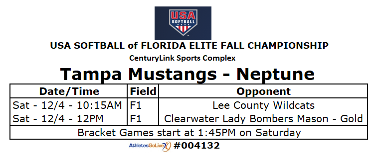 Back at it this Weekend at the USA FL Elite Fall Championship in Ft. Myers!
<a href="/TampaMustangs/">Tampa Mustangs</a> <a href="/FGCU_Softball/">FGCU Softball</a> @Tampa_Softball <a href="/SEUFireSoftball/">Southeastern Softball</a> <a href="/FSC_Softball/">FSC Softball</a>