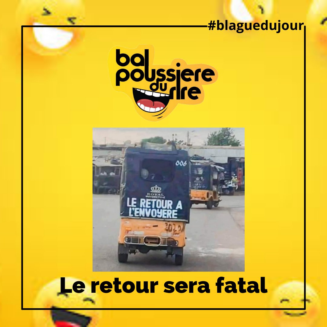 Balpoussiere1's tweet photo. Ce retour là dès 😂😂

#blaguesdujour 
#balpoussièredurire https://t.co/sbsjXeVstt