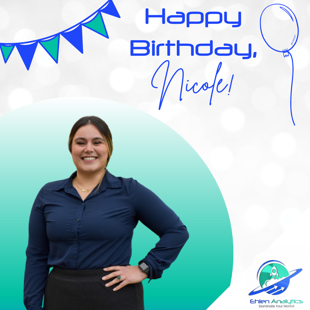 EhlenAnalytics's tweet photo. Happy Birthday Nicole! 🎂

As an SEO Specialist, Nicole helps our clients thrive in a competitive market by implementing effective SEO strategies. 💪

We're happy to have you on our team, Nicole! Have a great day! 🙌

#EhlenAnalytics #DigitalMarketing #DominateYourMarket https://t.co/ZFLnrOOPNR