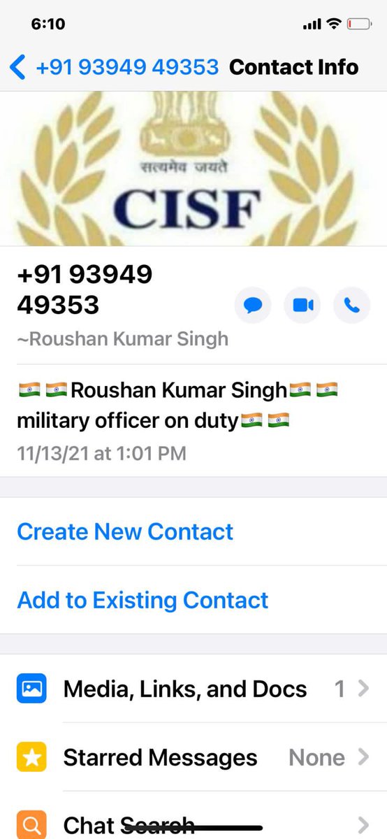 harshilmajmudar's tweet photo. Someone has been scamming people by posing as a #CISF personnel and placing order for goods. He has been sending barcodes and transferring money from vendors accounts. Please take some action in this case.  

Details shown below. Both nos are active.

@CISFHQrs 
@Vadcitypolice https://t.co/zT1k7QuTE0