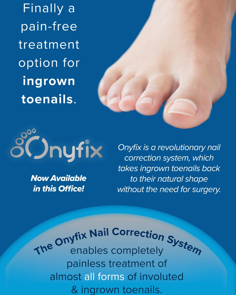 AdvancedFootChi's tweet photo. Now available at our Joliet office. A painless alternative for treating chronic ingrown toenails. Onyfix system guides and reshapes the nail as it grows. Winter is the perfect time to get those feet summer ready. Call 815-553-0990 to see if Onyfix is right for you. #onyfix https://t.co/rJobB3oq9h